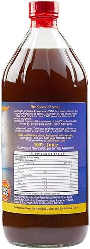 عصير تاهيتي تريدر الأصلي عالي الفعالية - عصير فاكهة النوني النقي مع التوت الأزرق والتوت - عصير عضوي مضاد للأكسدة فائق الجودة يدعم الطاقة وصحة الجسم - (32 أونصة، عبوة واحدة) in Kuwait