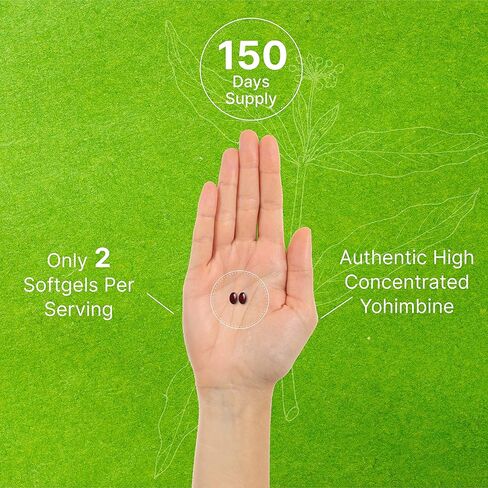 فيتامينات يوهيمبين HCL من ايجل شاين 10 ملجم، 300 كبسولة جيلاتينية، كمية تكفي 5 اشهر، مكملات يوهيمبين النباتية للطاقة والاداء والمزيد - خالية من الغلوتين وغير معدل وراثيا | سهلة البلع in Kuwait