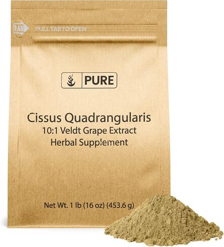 مكونات أصلية نقية Cissus Quadrangularis (1 رطل) مكمل عشبي تقليدي، عنب فيلدت، غير معدّل وراثيًا، تم التحقق منه معمليًا in Kuwait