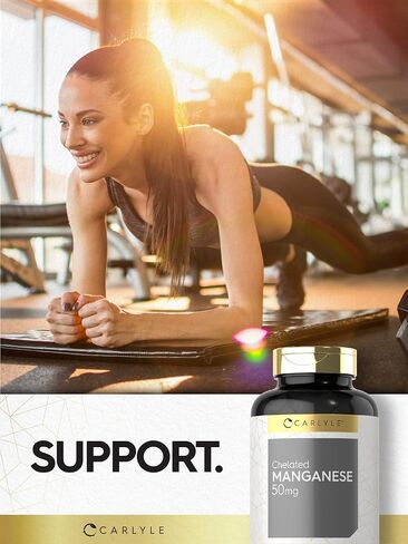 منجنيز مخلب | 200 حبة | نباتي، غير معدّل وراثيًا، مكمل غذائي خالٍ من الغلوتين | بواسطة كارلايل in Kuwait