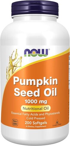 NOW Supplements, زيت بذور اليقطين 1000 ملجم مع الأحماض الدهنية الأساسية والفيتوستيرول، معصور على البارد، 100 كبسولة هلامية in Kuwait