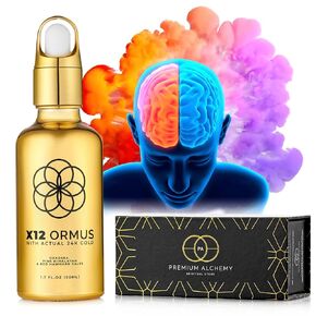 Ormus Monoatomic Gold Concentrate (HIGH Potency x12) - 1.7 fl. oz. (50 ml) - Made by Real Alchemists Using 24k Food-Grade Gold, Dead Sea Salt, Pink Himalayan Salt, and Red Hawaiian Salt in Saudi Arabia