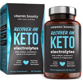 فيتامين باونتي كيتو متعدد الفيتامينات - فيتامينات كيتو، فيتامينات كيتو المتعددة للنساء والرجال، إلكتروليتات مع فيتامين C، المغنيسيوم، الكولاجين، البوتاسيوم، MCT، دعم الطاقة (حرق على كيتو) in Kuwait
