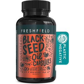 Freshfield Black Seed Oil | Vegan Friendly Up to 3X The Thymoquinone, Premium (Black Cumin Seed Oil, Nigella Sativa) | Cold Pressed | Ultra Strength | Pure and 100% Natural. 8 oz Liquid
