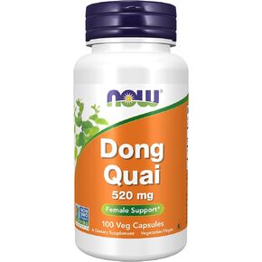 NOW Dong Quai 520mg, 100 Capsules (Pack of 3)