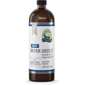 سائل درع الشمس الفضي من نيتشرز صن شاين، 16 أونصة سائلة | سائل الفضة الغروية مع تقنية Aqua Sol يوفر الدعم والحماية المناعية in Kuwait