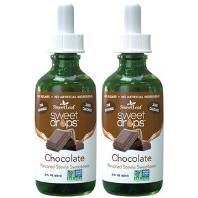 SweetLeaf Stevia Liquid Sweet Drops - Chocolate Flavored Drops, Stevia Liquid Sweetener, Zero-Calorie, Sugar-Free Syrup Alternative for Keto Coffee, Baking, Shakes, 2 Fl Oz (Pack of 2) in Saudi Arabia