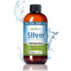 NutriNoche Colloidal Silver | 99.99% Ultra Pure Crystalline Nano Silver Particles