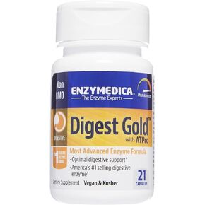 Enzymedica Digest Gold + ATPro, Maximum Strength Enzyme Formula, Prevents Bloating and Gas, 14 Key Enzymes Including Amylase, Protease, Lipase and Lactase, 45 Capsules in Saudi Arabia
