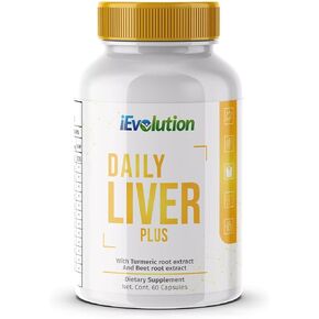 iEvolution - Daily Liver Plus Liver | Liver Cleanse Detox Herbal Liver Support Supplement with Milk Thistle Dandelion Root Turmeric and Artichoke Extract for Liver Health Repair Formula in Saudi Arabia