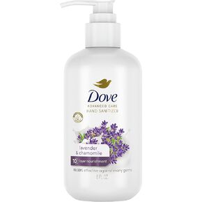 Dove Advanced Care Hand Sanitizer Lavender & Chamomile Pack of 4 for Soft, Smooth Skin, 99.99% Effective Against Many Germs, 8 oz in Saudi Arabia