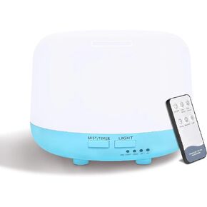 300ML Remote Control Air Diffusers for Essential Oil, Aroma Ultrasonic Scent Diffuser, Aromatherapy Humidfier Diffuser, 7 Color Changing LED Light, Auto-Off, Timer for Home, Room, Office, Kids in Saudi Arabia