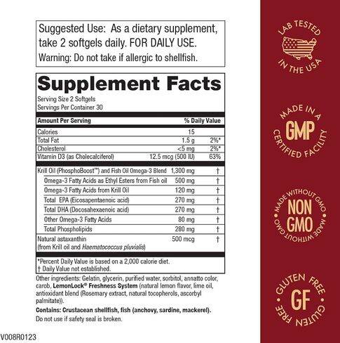 Purity Products Krill Omega 50 (Krill + Fish Oil Blend 1000mg + Astaxanthin 500mcg + Phospholipids 200mg + Vitamin D 500 IU) - 60 Mini Softgels in Saudi Arabia