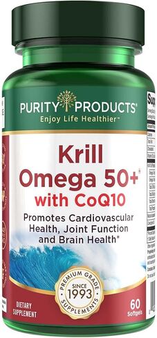 Purity Products - Krill Omega 50+ with CoQ10, 60 Dietary Supplement Softgels in Saudi Arabia