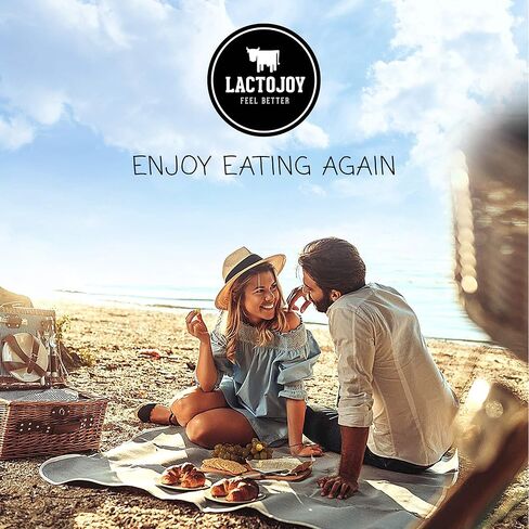 حبوب LactoJoy Lactase I إنزيمات لاكتاز قوية لعدم تحمل اللاكتوز I لتحسين الهضم I بدون ثاني أكسيد السيليكون، بدون نكهات صناعية I نباتي I عينة-عبوة من 5 أكياس في 2 قرص in Saudi Arabia