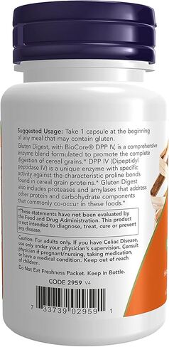 NOW Supplements, Gluten Digest with BioCore®DPP IV, Gastrointestinal Support*, 60 Veg Capsules in Saudi Arabia