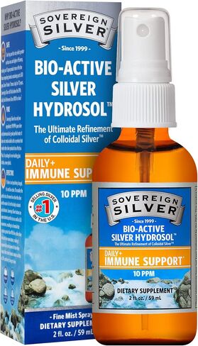Sovereign Silver Bio-Active Silver Hydrosol for Immune Support - 10 ppm, 2oz (59mL) - Fine Mist Spray in Kuwait