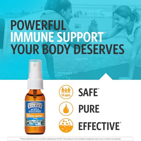 Sovereign Silver Bio-Active Silver Hydrosol for Immune Support - 10 ppm, 2oz (59mL) - Fine Mist Spray in Kuwait