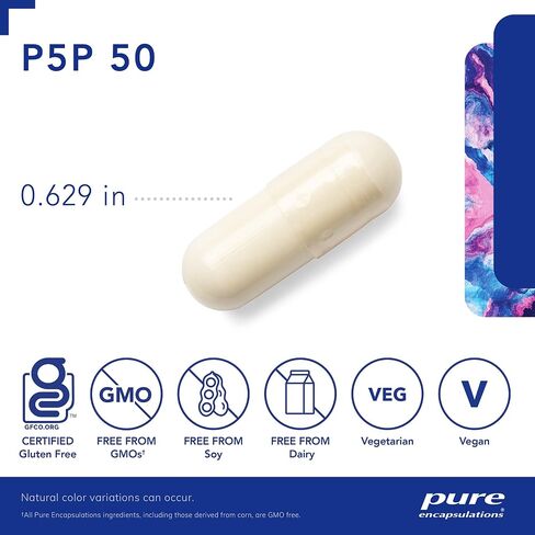 Pure Encapsulations P5P 50 | Vitamin B6 Supplement to Support Metabolism* | 60 Capsules in Saudi Arabia