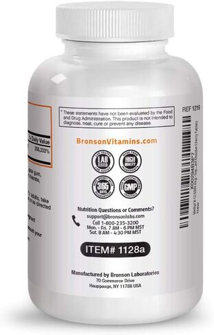 Bronson Methyl B12 5000 mcg Vitamin B12 Methylcobalamin Energy & Brain Support 60 Lozenges in Saudi Arabia