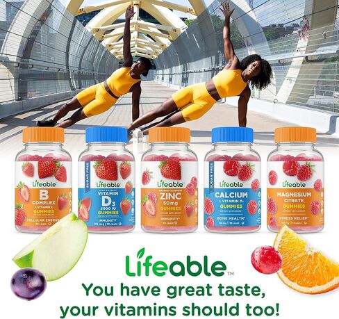Lifeable Vitamin E 268mg - Great Tasting Natural Flavor Gummy Supplement - Vegetarian GMO-Free Chewable Vitamins - for Eye Health and Cardiovascular Support - for Adults, Men, Women - 90 Gummies in Saudi Arabia