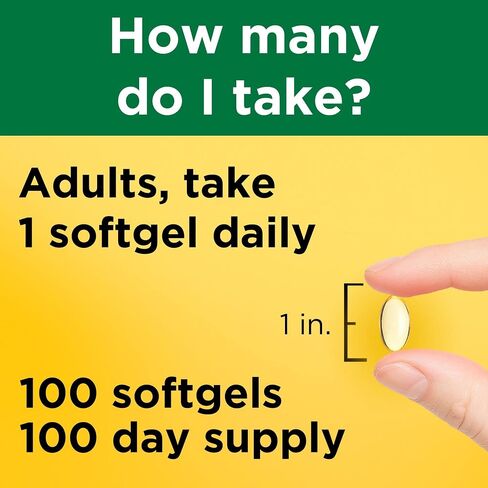 Nature Made Vitamin E 267 mg (400 IU) d-Alpha، مكمل غذائي لدعم مضادات الأكسدة، 100 كبسولة هلامية، كمية تكفي 100 يوم in Kuwait