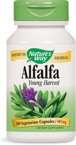 Nature's Way Alfalfa Leaves, 1,215 mg, 100 Vegetarian Capsules, Pack of 2 in Saudi Arabia