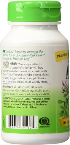 Nature's Way Alfalfa Leaves, 1,215 mg, 100 Vegetarian Capsules, Pack of 2 in Saudi Arabia