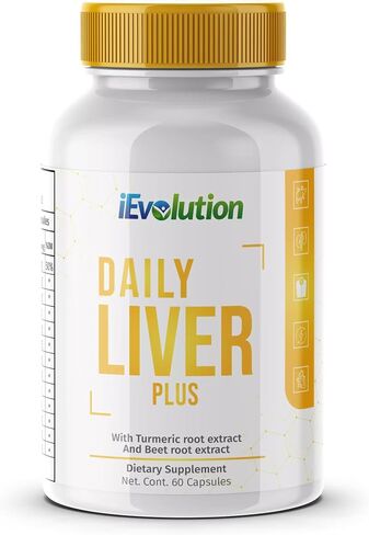 iEvolution - Daily Liver Plus Liver | Liver Cleanse Detox Herbal Liver Support Supplement with Milk Thistle Dandelion Root Turmeric and Artichoke Extract for Liver Health Repair Formula in Saudi Arabia