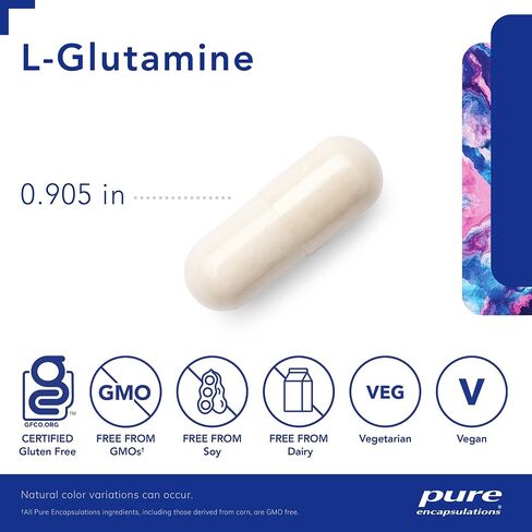 Pure Encapsulations L-Glutamine 850 mg | Supplement for Immune and Digestive Support, Gut Health and Lining Repair, Metabolism Boost, and Muscle Support* | 90 Capsules in Saudi Arabia