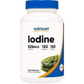 Nutricost Iodine (Natural Iodine from Sea Kelp) 325mcg, 240 Tablets - Non-GMO, Gluten Free