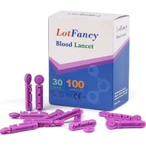 LotFancy Lancets for Diabetes Testing, 30 Gauge, 300-Count Twist Top Lancets for Glucose Blood Testing, Sterile, Disposable in Kuwait
