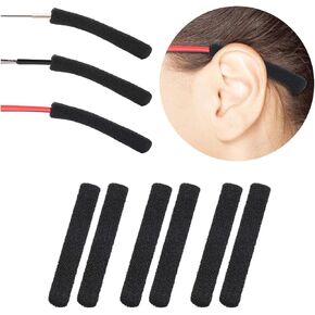 Anti-Slip Elastic Comfort Eyeglasses Temple Tips Sleeve, Microstructured Fabric Glasses Ear Grip, Soft and Well-Fitting Glasses Ear Cushion, Knitting Eyeglass Ear Grips, Glasses Accessories