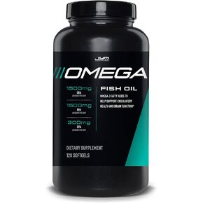 JYM Supplement Science Omega JYM Fish Oil 2800mg, D3 + K2 Vitamins, Brain Heart Joint Support Bundle