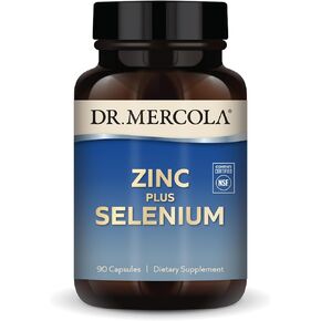 Dr. Mercola Zinc Plus Selenium, 30 Servings (30 Capsules), Dietary Supplement, Supports Immune Health, Non GMO, NSF Certified