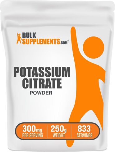 BulkSupplements.com Potassium Citrate Powder - Potassium Citrate Supplement, Potassium Powder, Potassium 99mg - Gluten Free, 300mg per Serving, 500g (1.1 lbs) (Pack of 1) in Kuwait