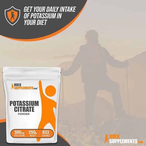 BulkSupplements.com Potassium Citrate Powder - Potassium Citrate Supplement, Potassium Powder, Potassium 99mg - Gluten Free, 300mg per Serving, 500g (1.1 lbs) (Pack of 1) in Kuwait