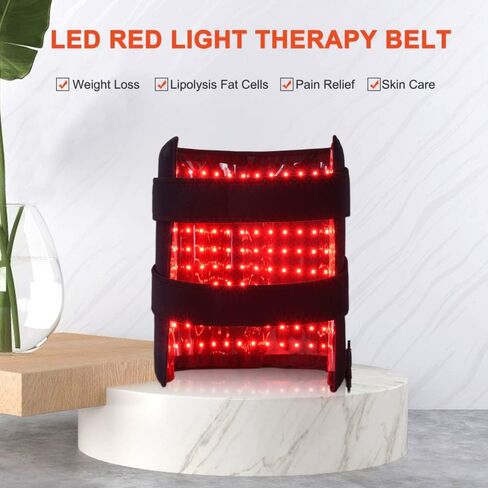 TOPQSC Red Light Therapy Pad, Large Size Red Light Therapy Wrap, 210 Lamp Beads, Unisex, Suitable for Relieving Pain, Accelerating Tissue Recovery, Optimizing Metabolism Cake and Reducing Fat in Kuwait