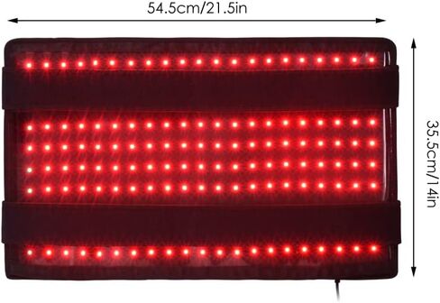 TOPQSC Red Light Therapy Pad, Large Size Red Light Therapy Wrap, 210 Lamp Beads, Unisex, Suitable for Relieving Pain, Accelerating Tissue Recovery, Optimizing Metabolism Cake and Reducing Fat in Kuwait