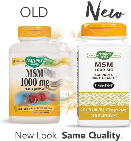 Nature's Way Premium Quality MSM 1000 mg Pure OptiMSM 200 Count in Kuwait