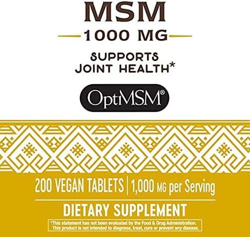 Nature's Way Premium Quality MSM 1000 mg Pure OptiMSM 200 Count in Kuwait