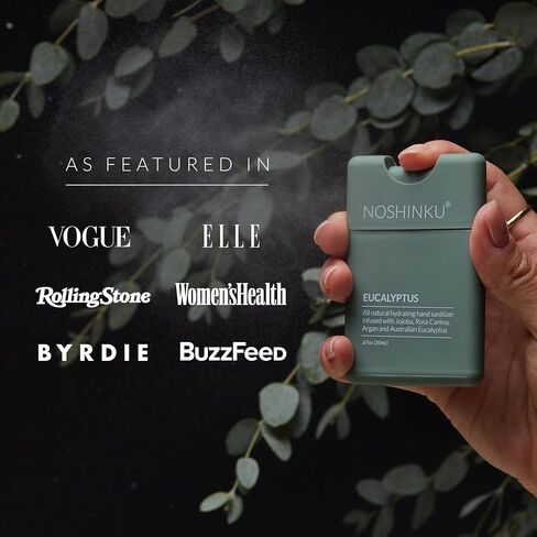 Noshinku Bergamot Refillable Pocket Hand Sanitizer 3-Pack | Organic Sanitizing Mist with Moisturizing Botanical Oils | Kills 99.9% of Germs | FDA Registered Sugarcane Derived Alcohol | Travel Size in Saudi Arabia