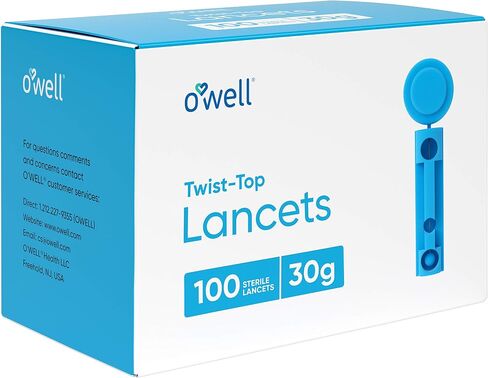 Twist Top Lancets for Diabetes Testing, 26 Gauge Diabetic Lancets for Blood Testing, Glucose and Keto Testing – Sterile Lancets Fits Most Lancing Devices - 26g Blood Sugar Lancets (100ct) in Kuwait