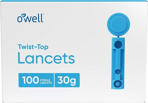 Twist Top Lancets for Diabetes Testing, 26 Gauge Diabetic Lancets for Blood Testing, Glucose and Keto Testing – Sterile Lancets Fits Most Lancing Devices - 26g Blood Sugar Lancets (100ct) in Kuwait