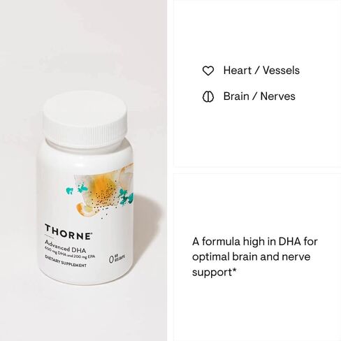 Thorne Advanced DHA - 650 mg DHA and 200 mg of EPA - Supports Healthy Brain Aging and Nerve Function - 60 gelcaps in Saudi Arabia