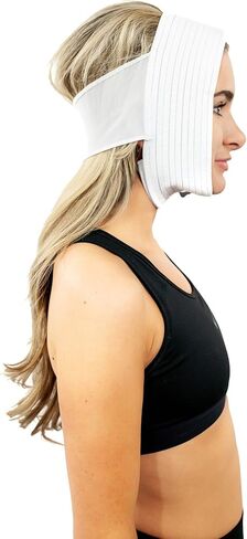 حزام ضغط للذقن من كونتور ام دي - لفافة راس طبية لشد الوجه والرقبة والجراحات التجميلية والفم - شد قناع الذقن - ملابس ضغط بعد الجراحة بعد شفط الدهون - لوازم التعافي من العمليات الجراحية in Kuwait