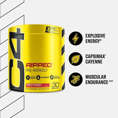 Cellucor - C4 Ripped Fruit Punch, 30 Servings, 183 g (6.46 Oz) in Kuwait