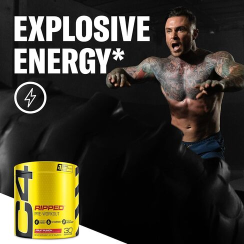 Cellucor - C4 Ripped Fruit Punch, 30 Servings, 183 g (6.46 Oz) in Kuwait