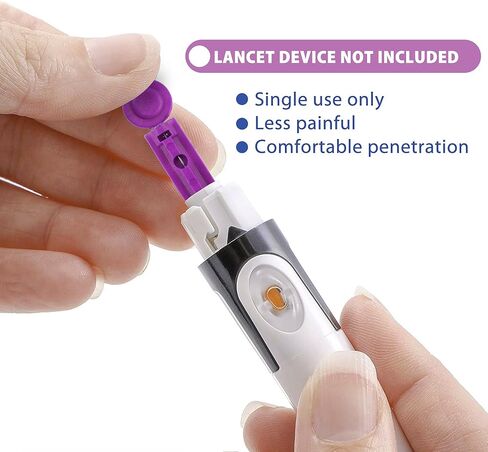 مشارط لوتفانسي لاختبار مرض السكري، 30 مقياس، 300 عدد مشارط علوية ملتوية لاختبار الجلوكوز في الدم، معقمة، يمكن التخلص منها in Kuwait