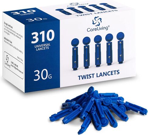 CareLiving Lancets for Diabetes Testing - 30 Gauge Diabetic Lancets for Blood Testing and Glucose Testing - Fits Most Lancing Devices - Sterile, Single Use 30g Blood Sugar Lancets - 310 Count in Kuwait